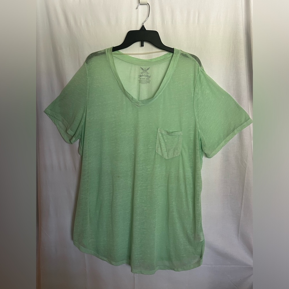 Faded Glory - Women's Green V-Neck Top